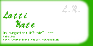 lotti mate business card